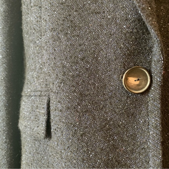 Massimo Dutti Blazer Navy Textured Tweed - Picture 2 of 7